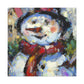 Snowman in Wintertime - Canvas