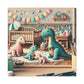 Whimsical Prehistoric Splendor - Canvas