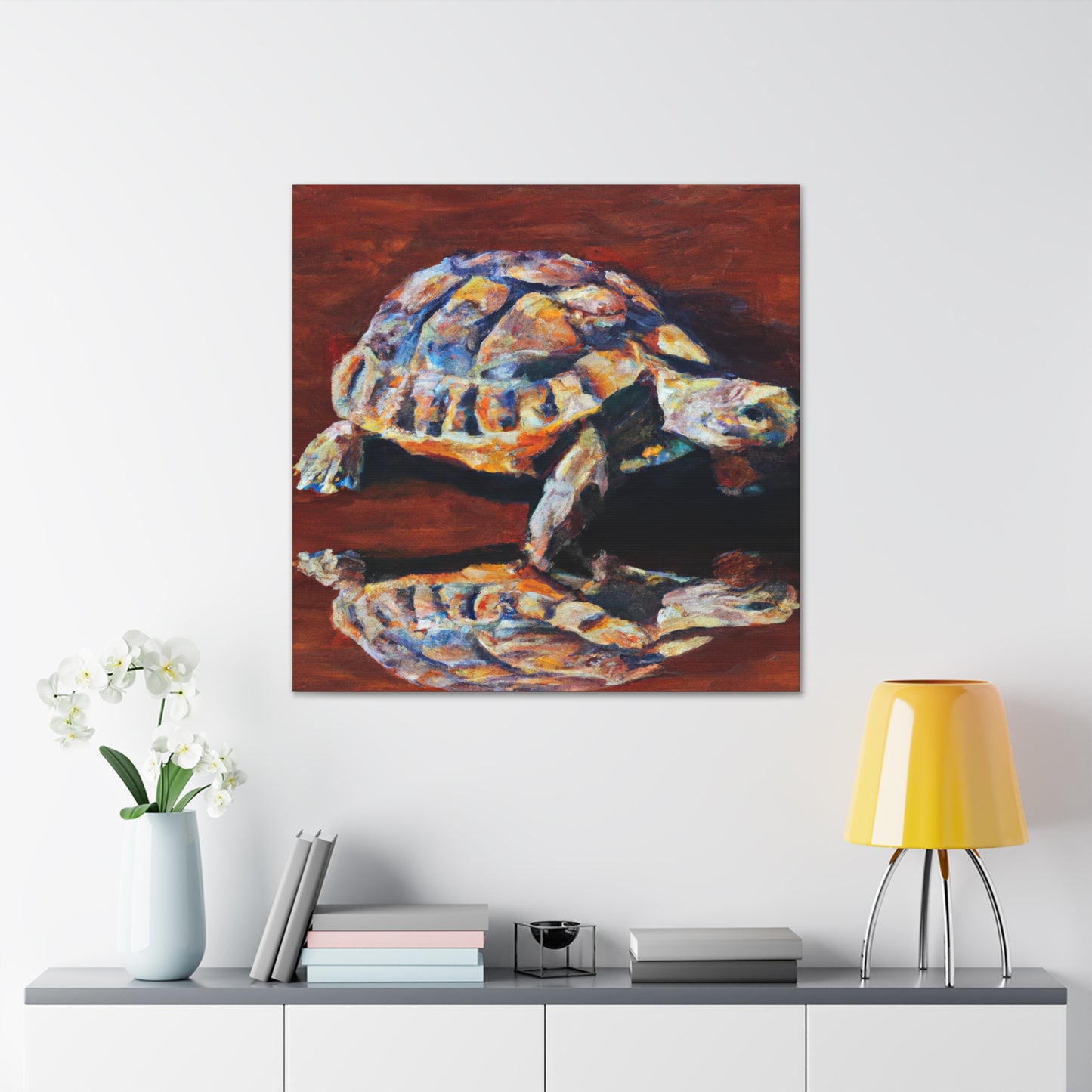 Tortoise in Hyperrealism - Canvas