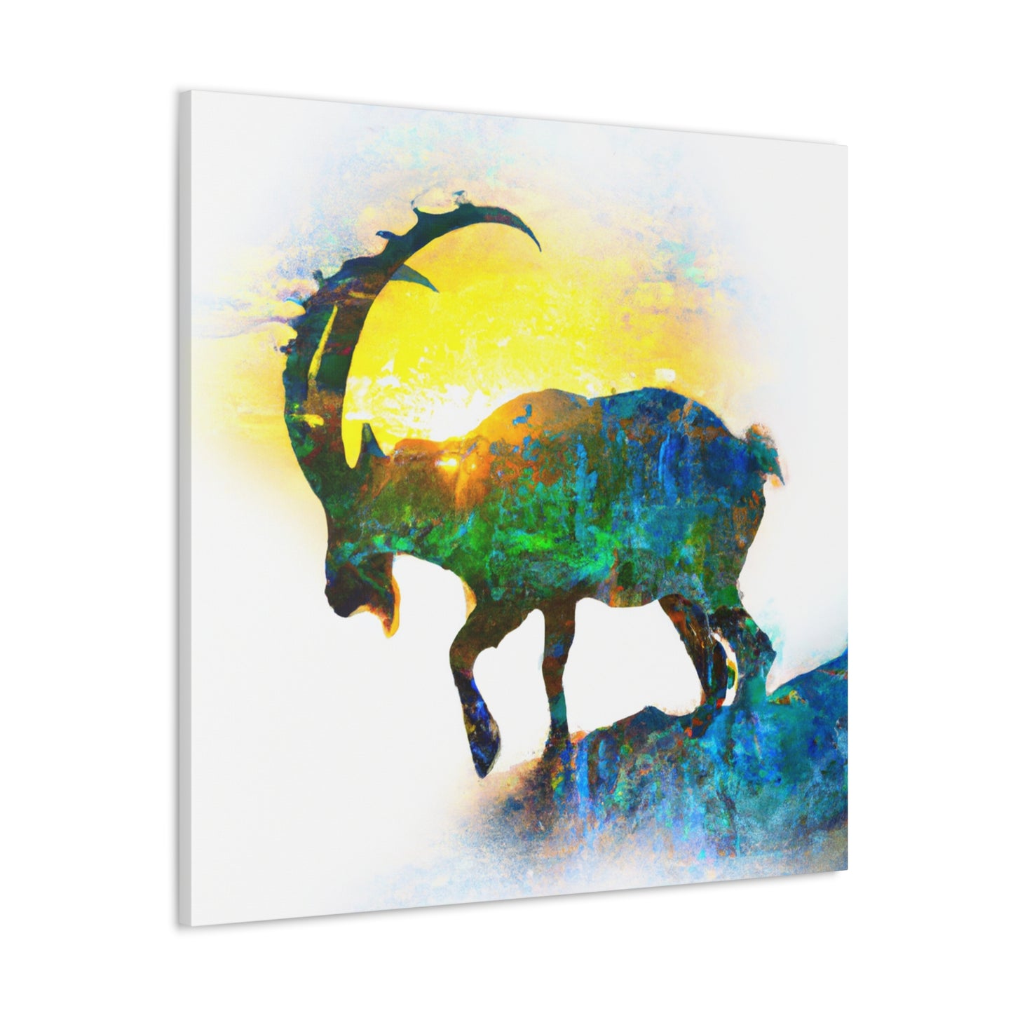 Ibex In Mountainscape - Canvas