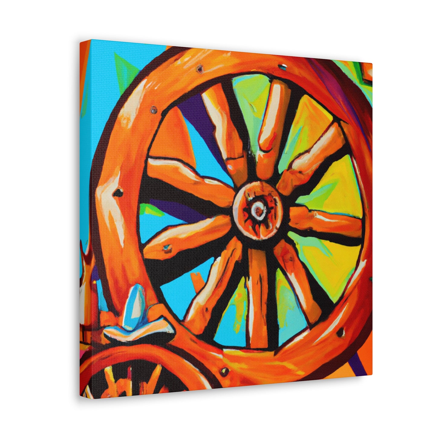 Wagon Wheel Art Deco - Canvas