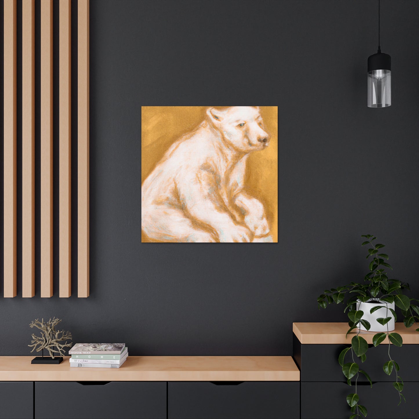 Polar Bear in Baroque. - Canvas