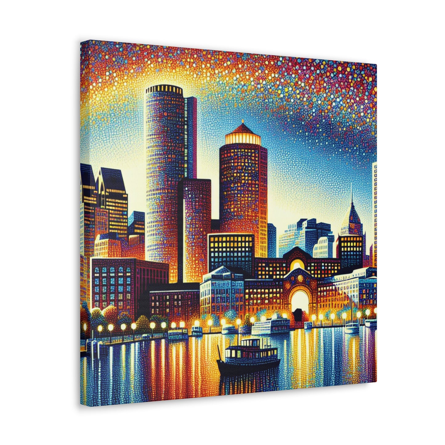 "Dotting the Boston Sun" - Canvas