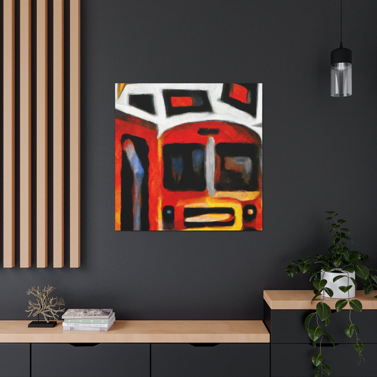 Bus in Surrealist Dream - Canvas