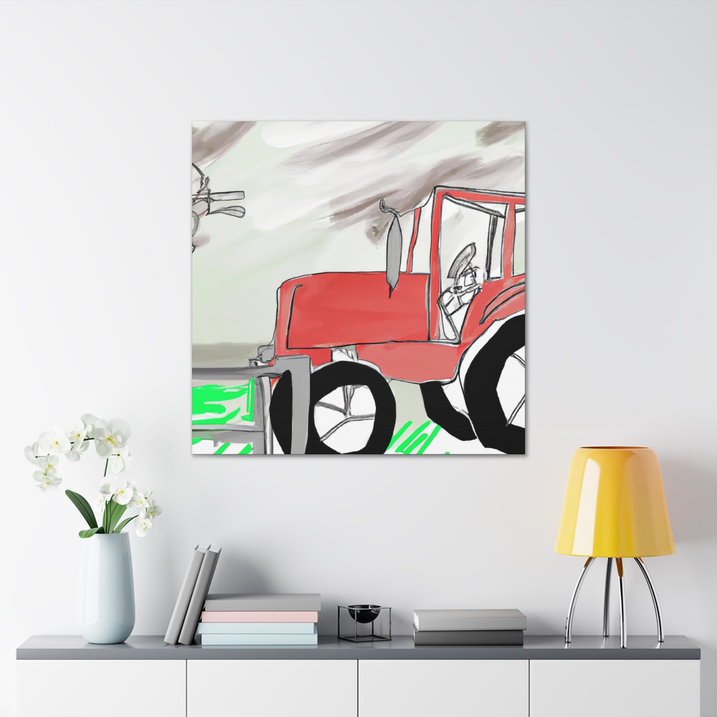 Tractor on the Farm - Canvas