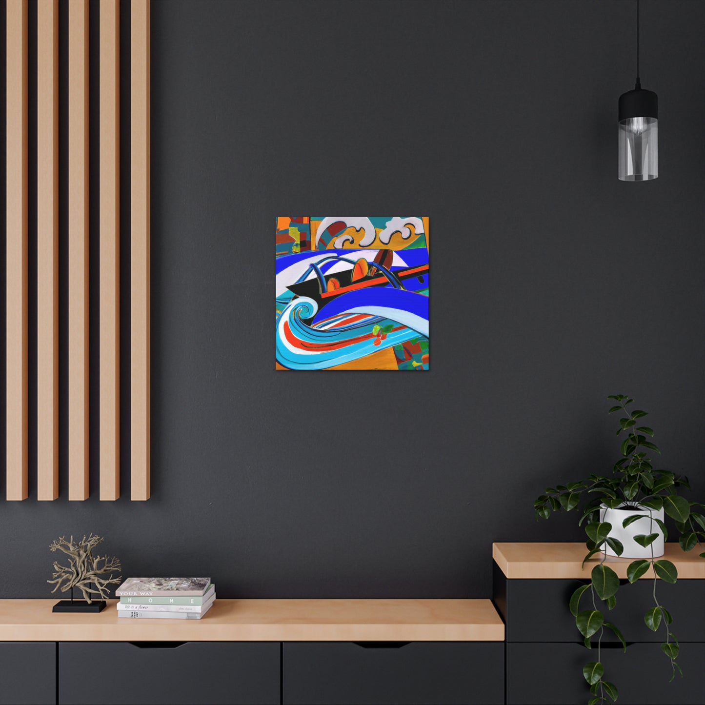 River in Moonlight Glow - Canvas