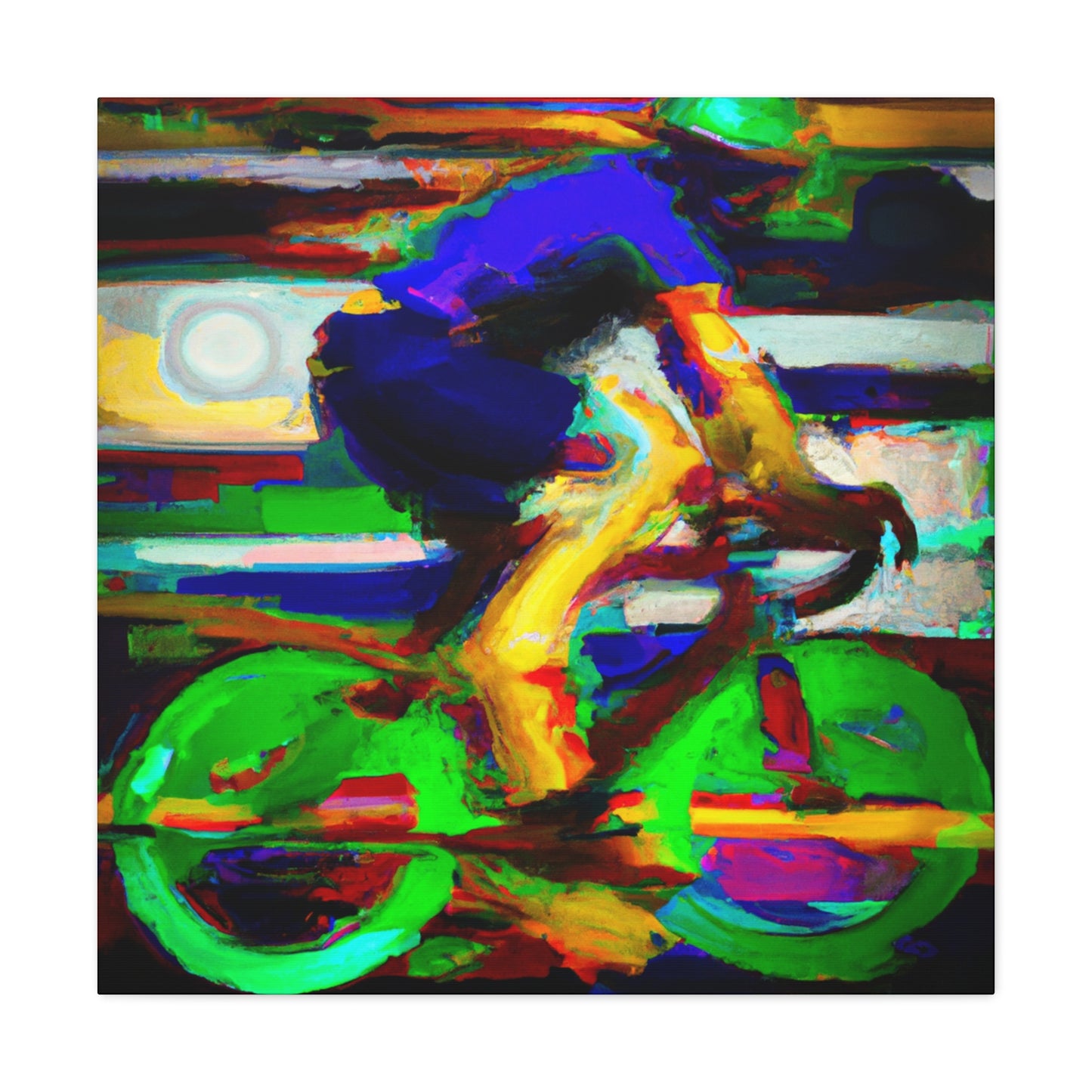 Bicycling Through Nature - Canvas