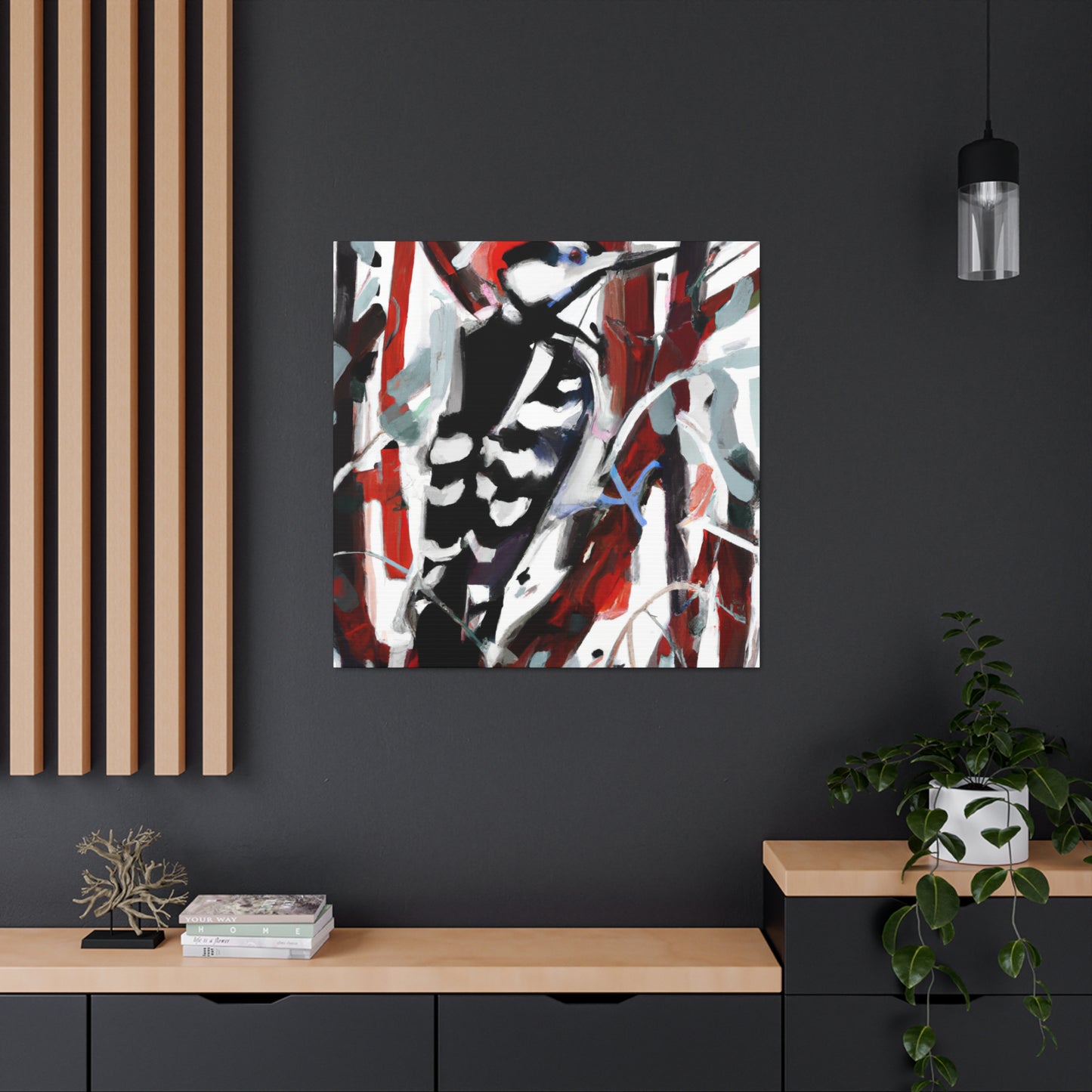 Downy Woodpecker Joy - Canvas