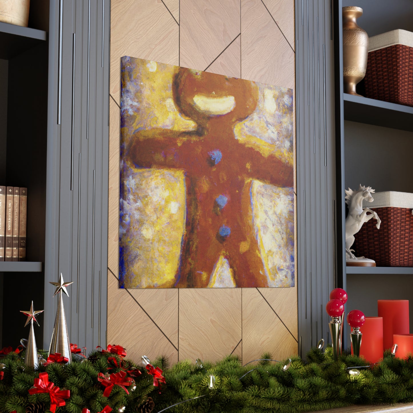 Gingerbread Man Dances - Canvas