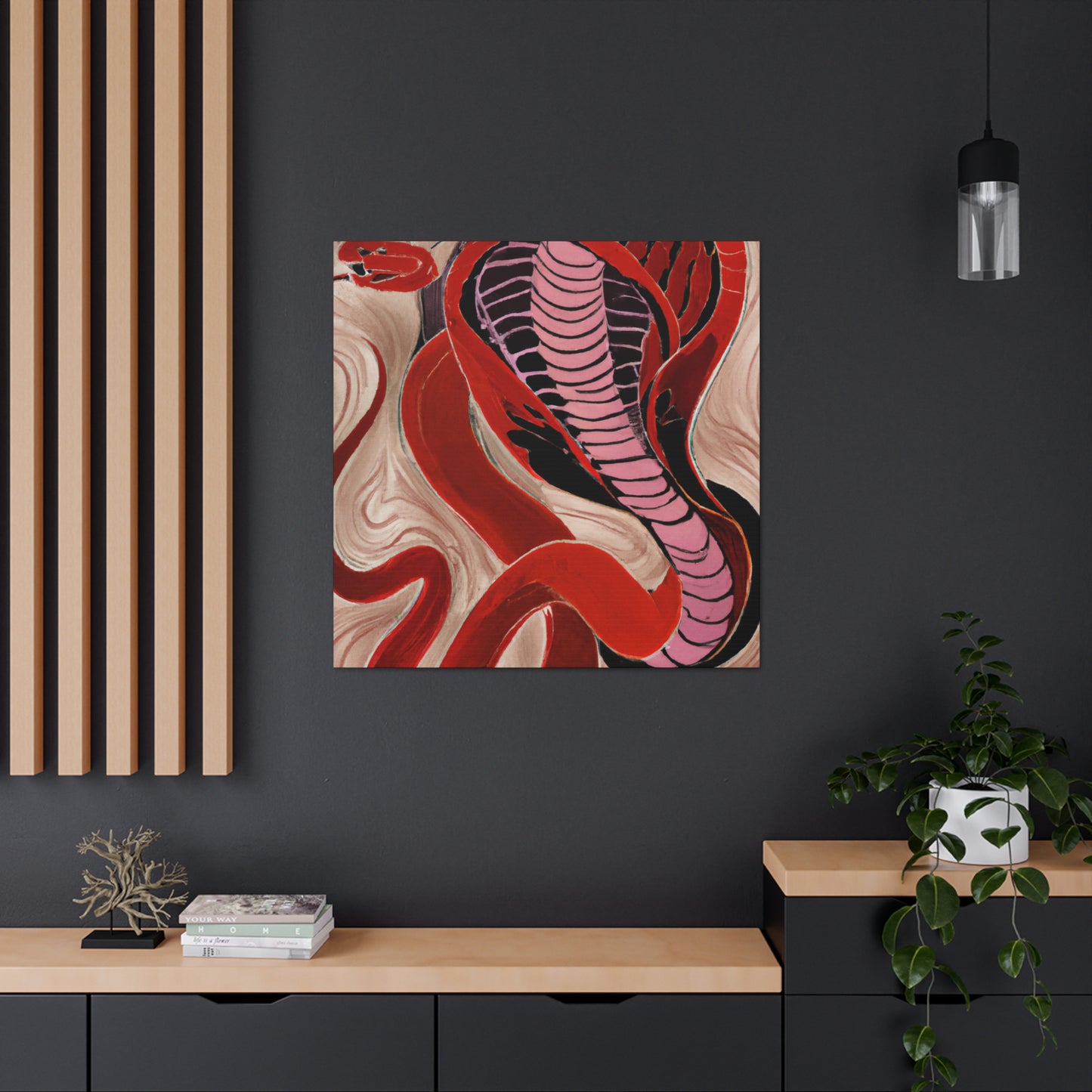 Cobra Coiled Regally - Canvas