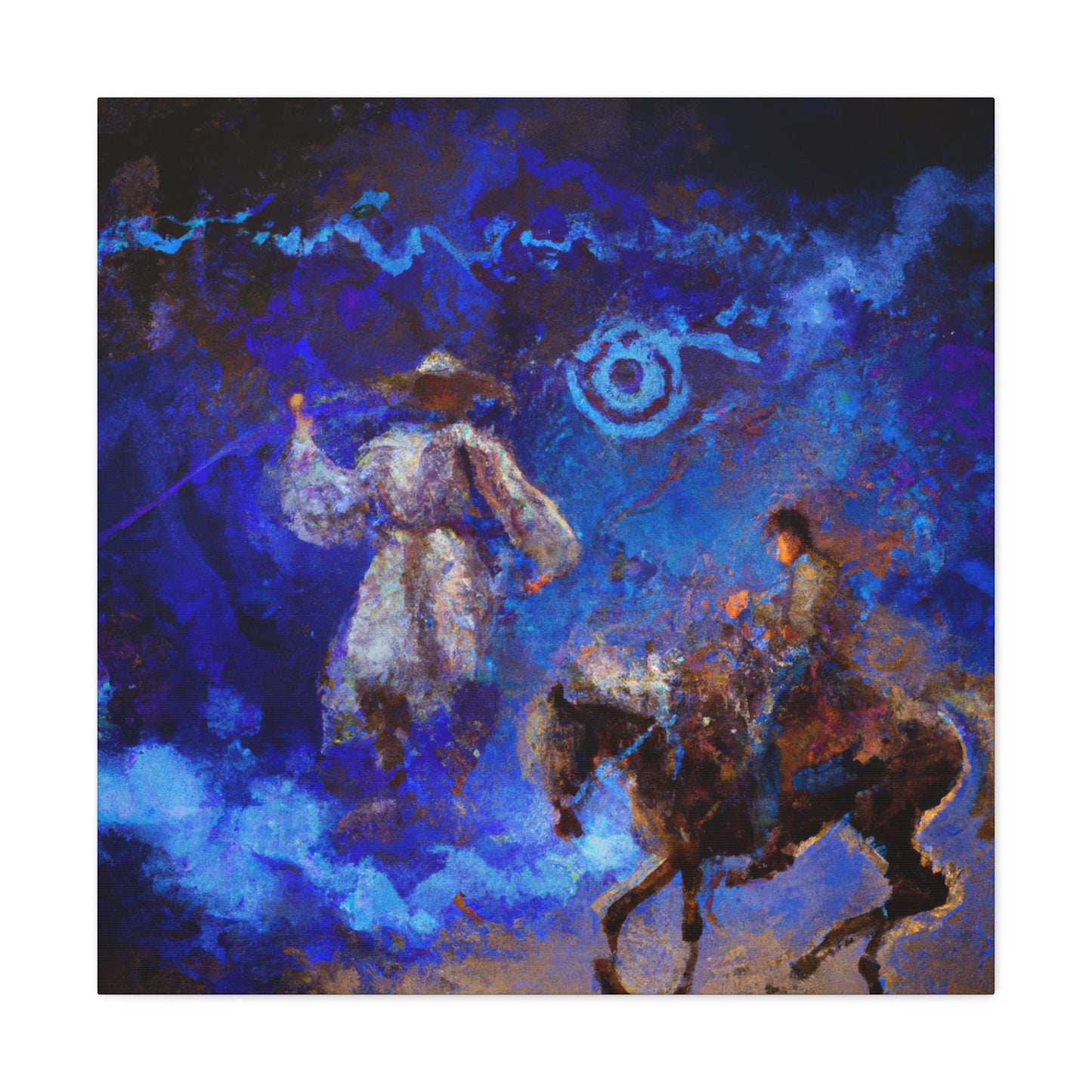 "Cowboy Wild West Ride" - Canvas