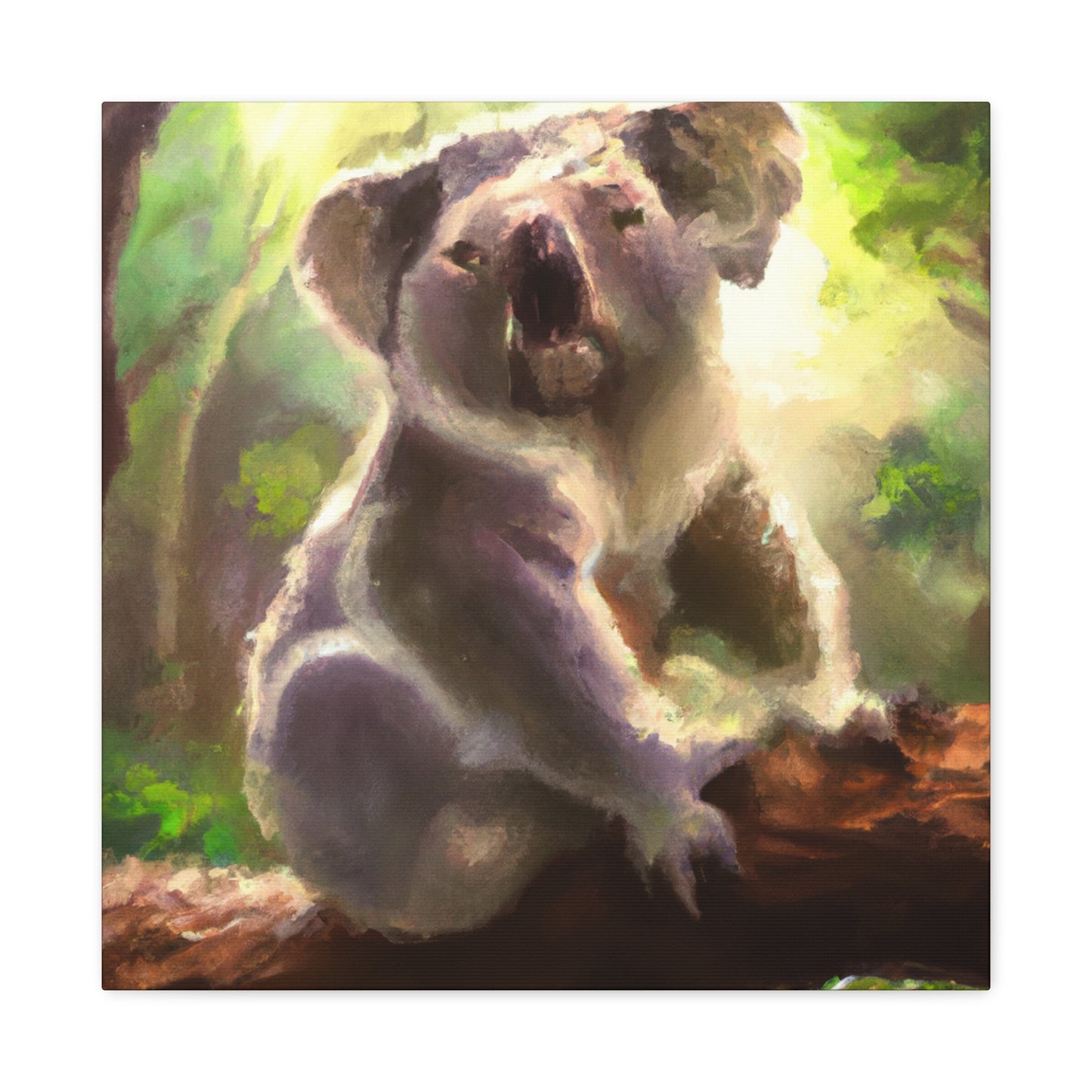 "Koala Sleepy Embrace" - Canvas