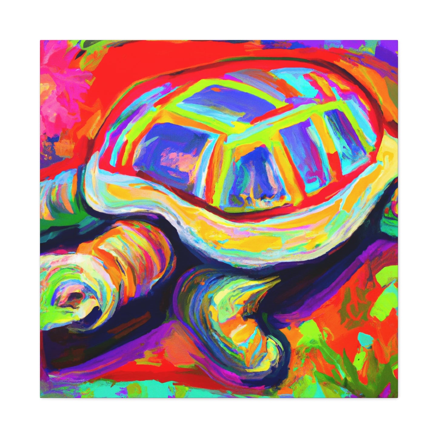 "Tortoise in Impressionism" - Canvas