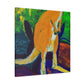 Kangaroo in Pointillism - Canvas