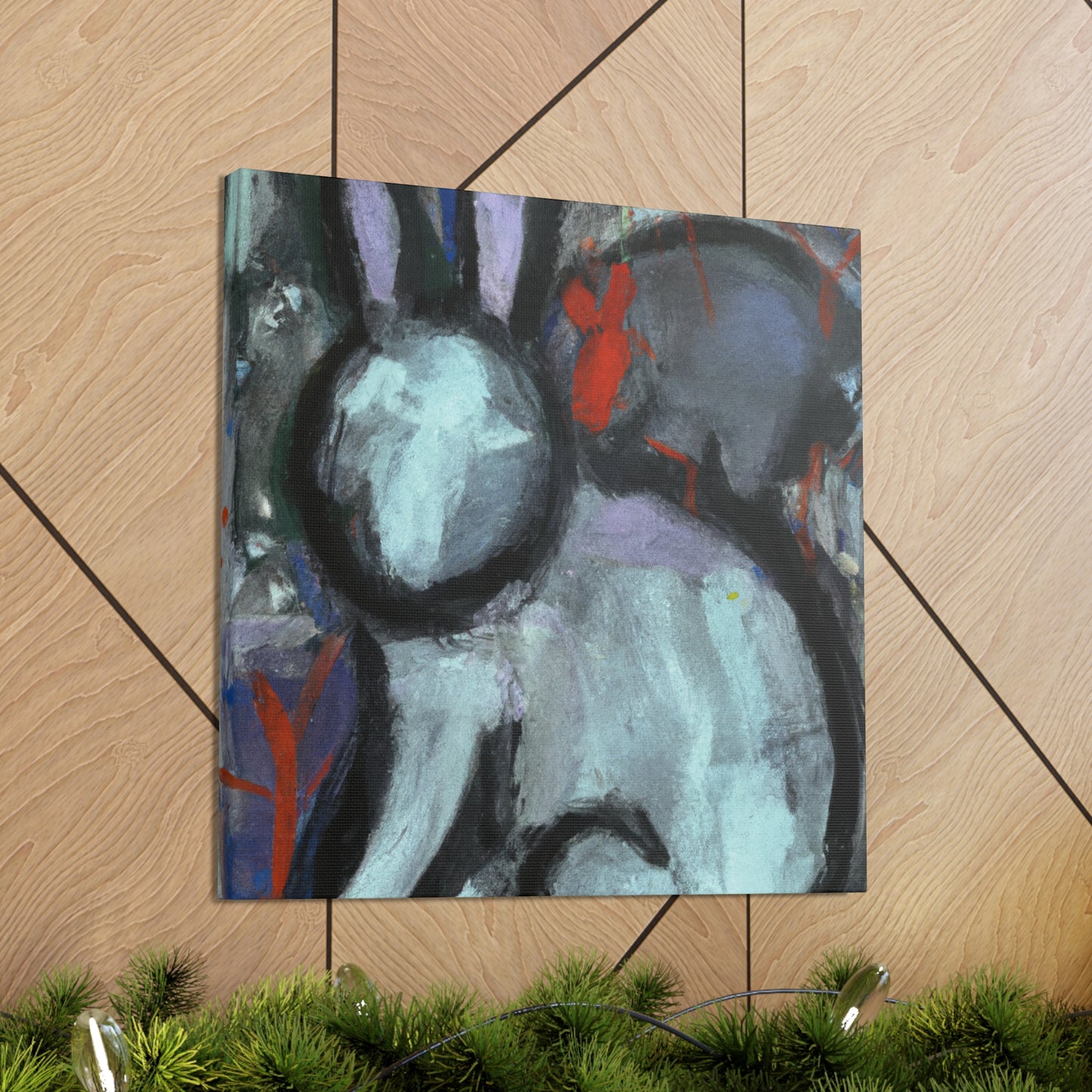 Rabbit in Bold Colors - Canvas