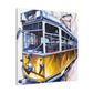 Tram in Cityscape. - Canvas