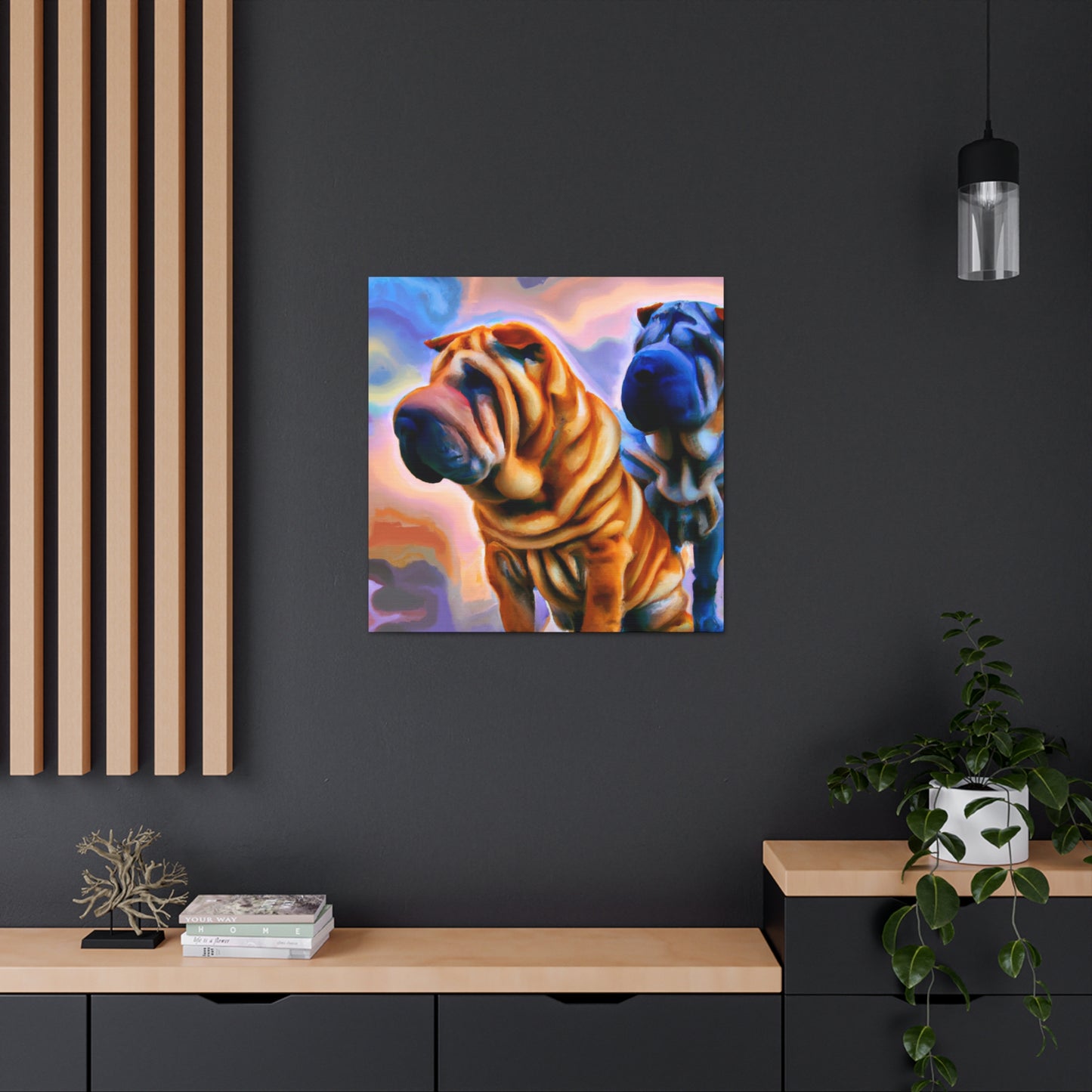 "Pensive Shar Pei Dream" - Canvas