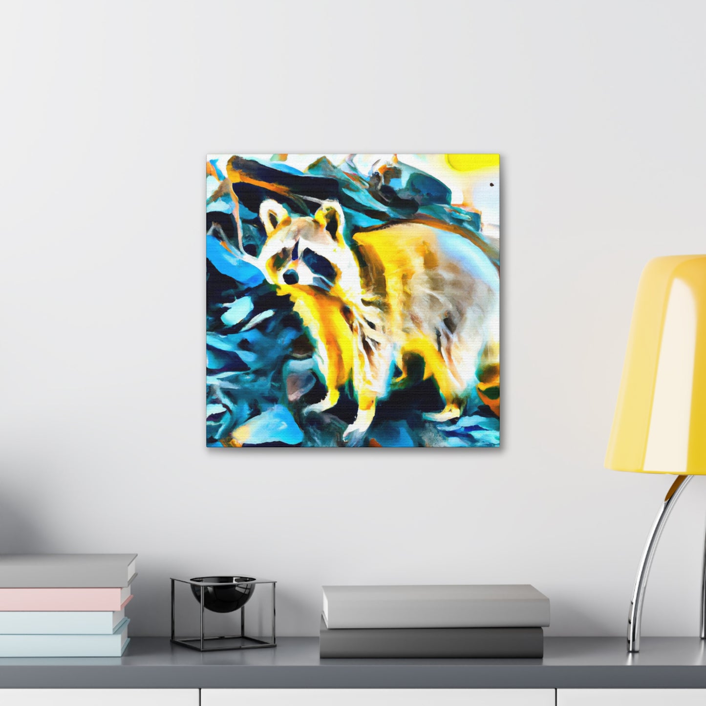 "Raccoon's Abstract Regale" - Canvas