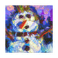 Snowman in Wintertime - Canvas