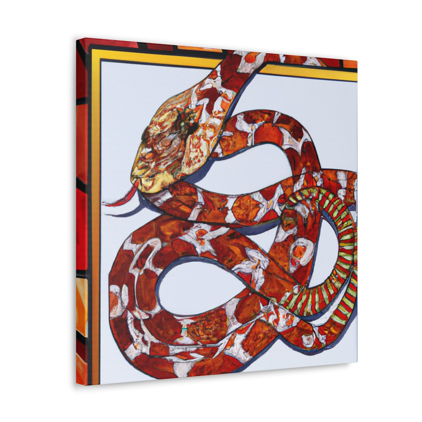 Corn Snake Abstract Art - Canvas