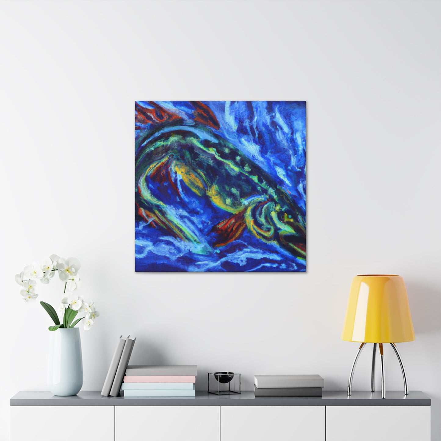 Pike Among Reeds - Canvas