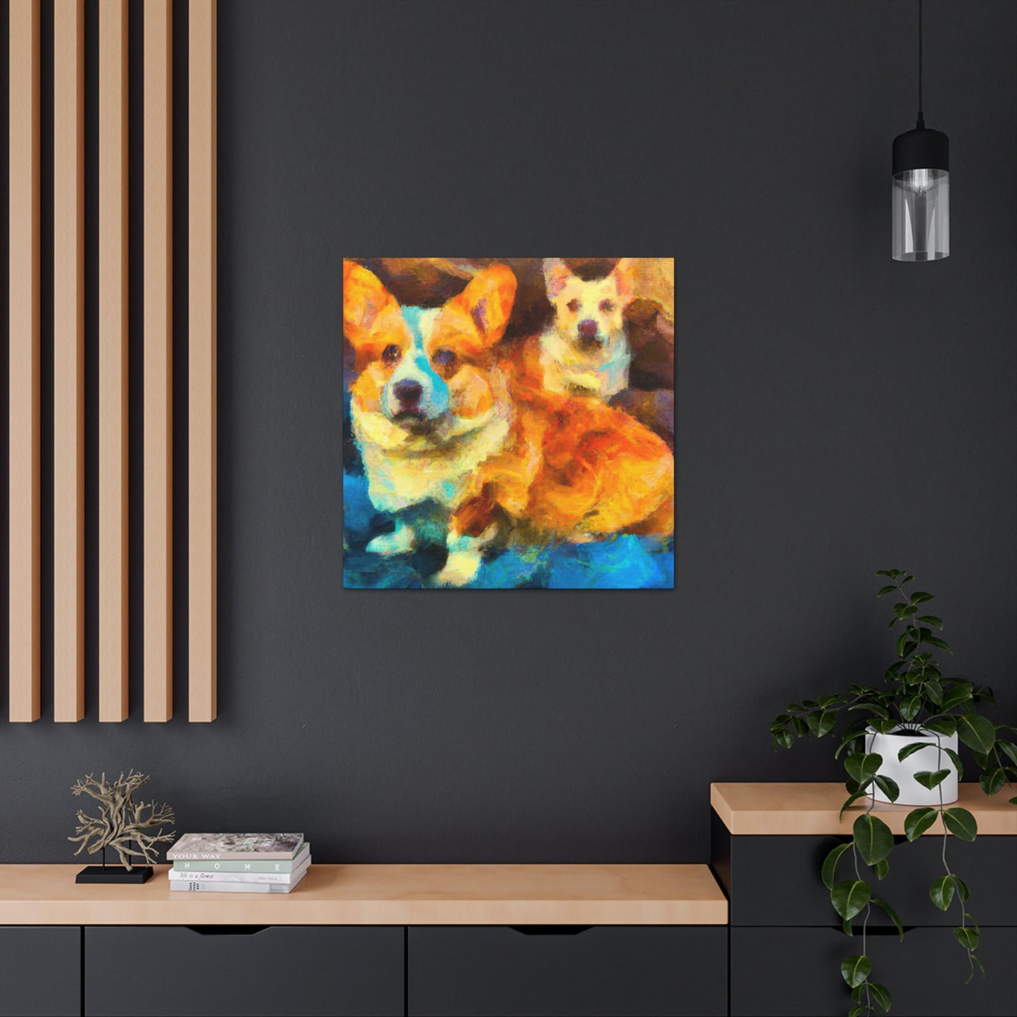 Corgi in Impressionism - Canvas