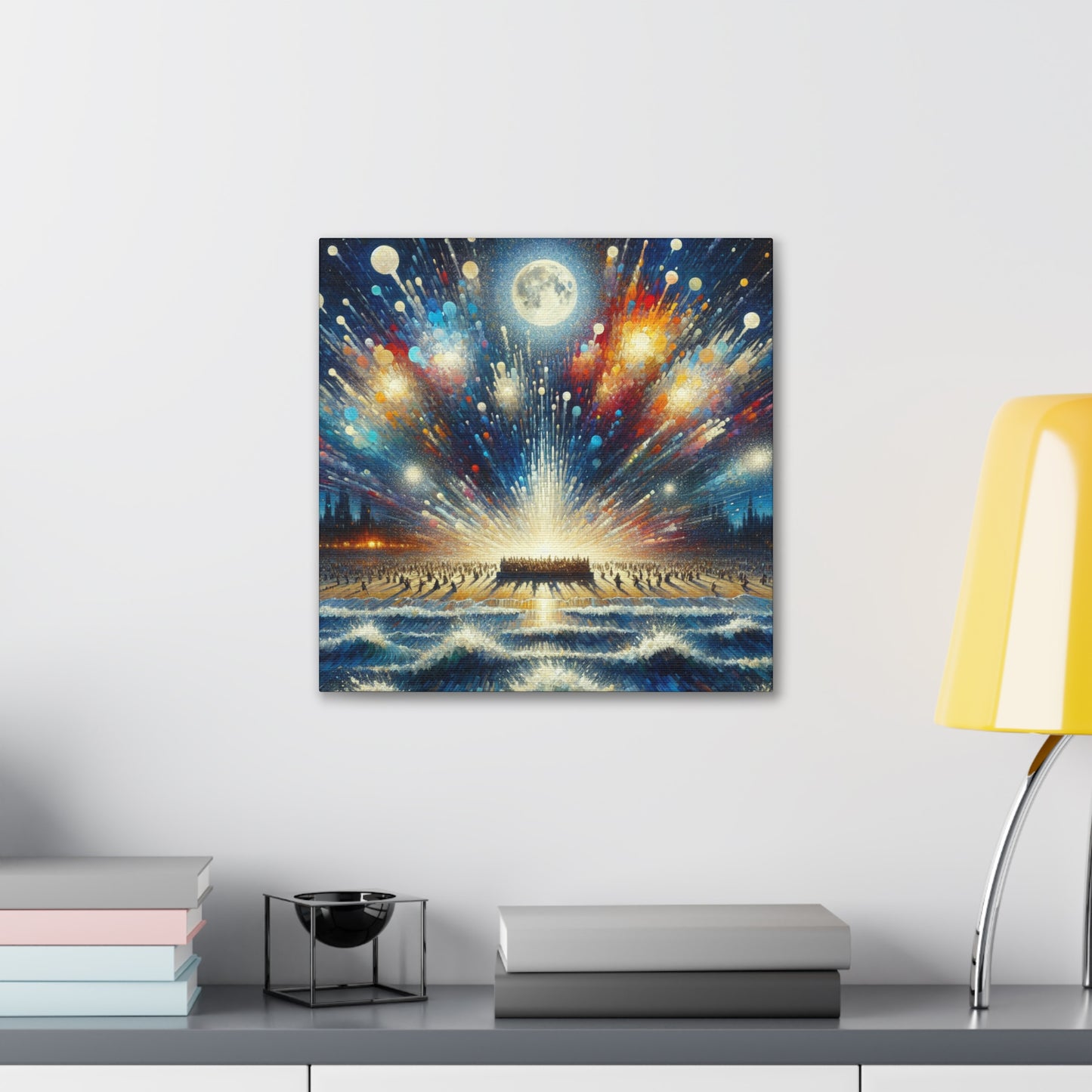 Midnight Coastal Revelry - Canvas