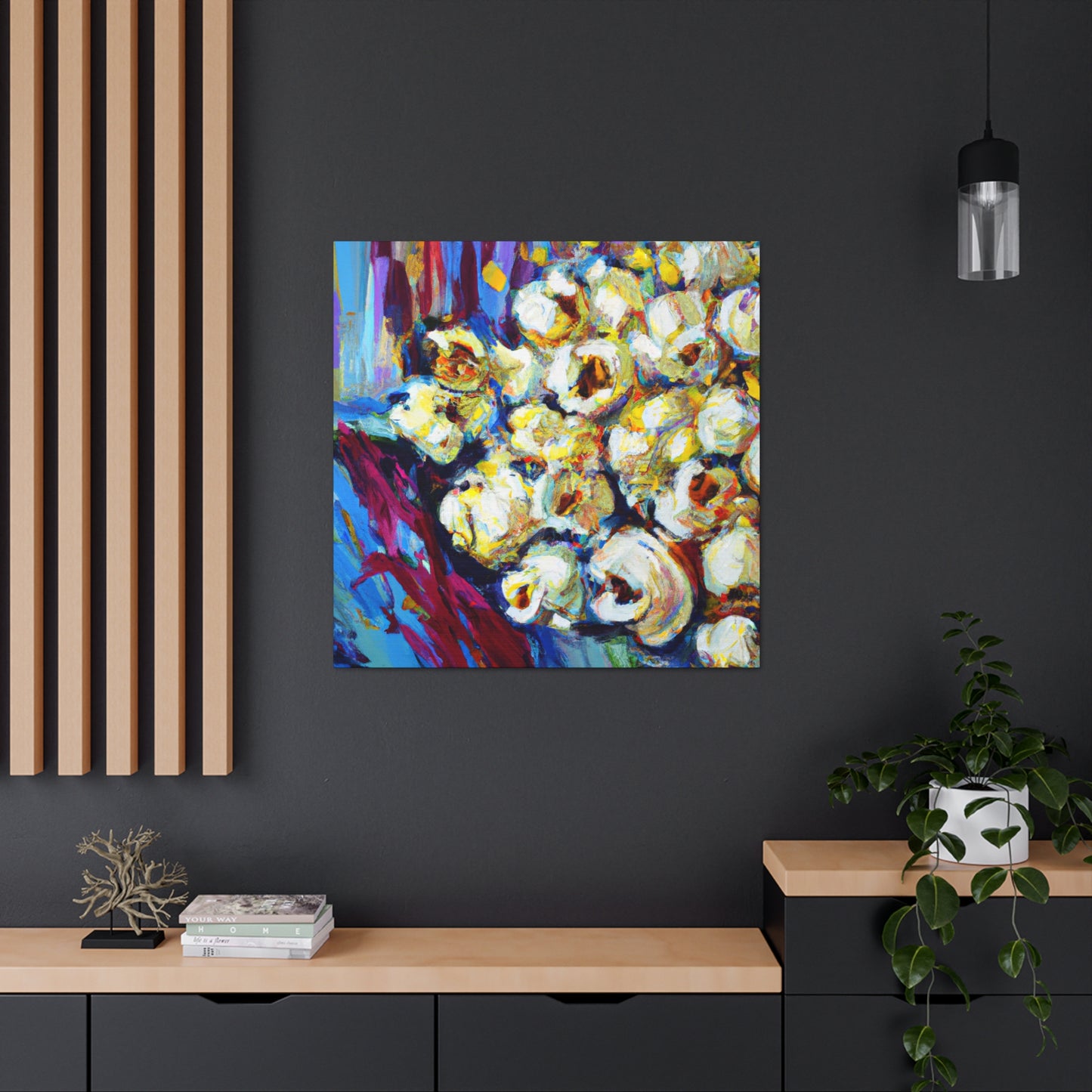 "Poppin' Corn Art Deco" - Canvas