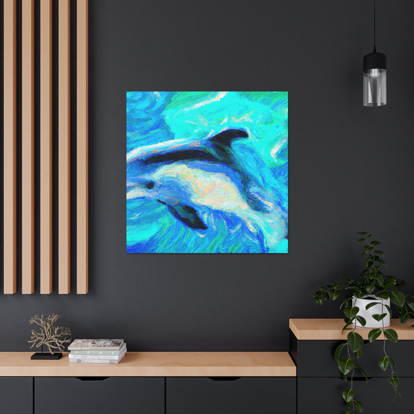 Dolphins at Playtime - Canvas