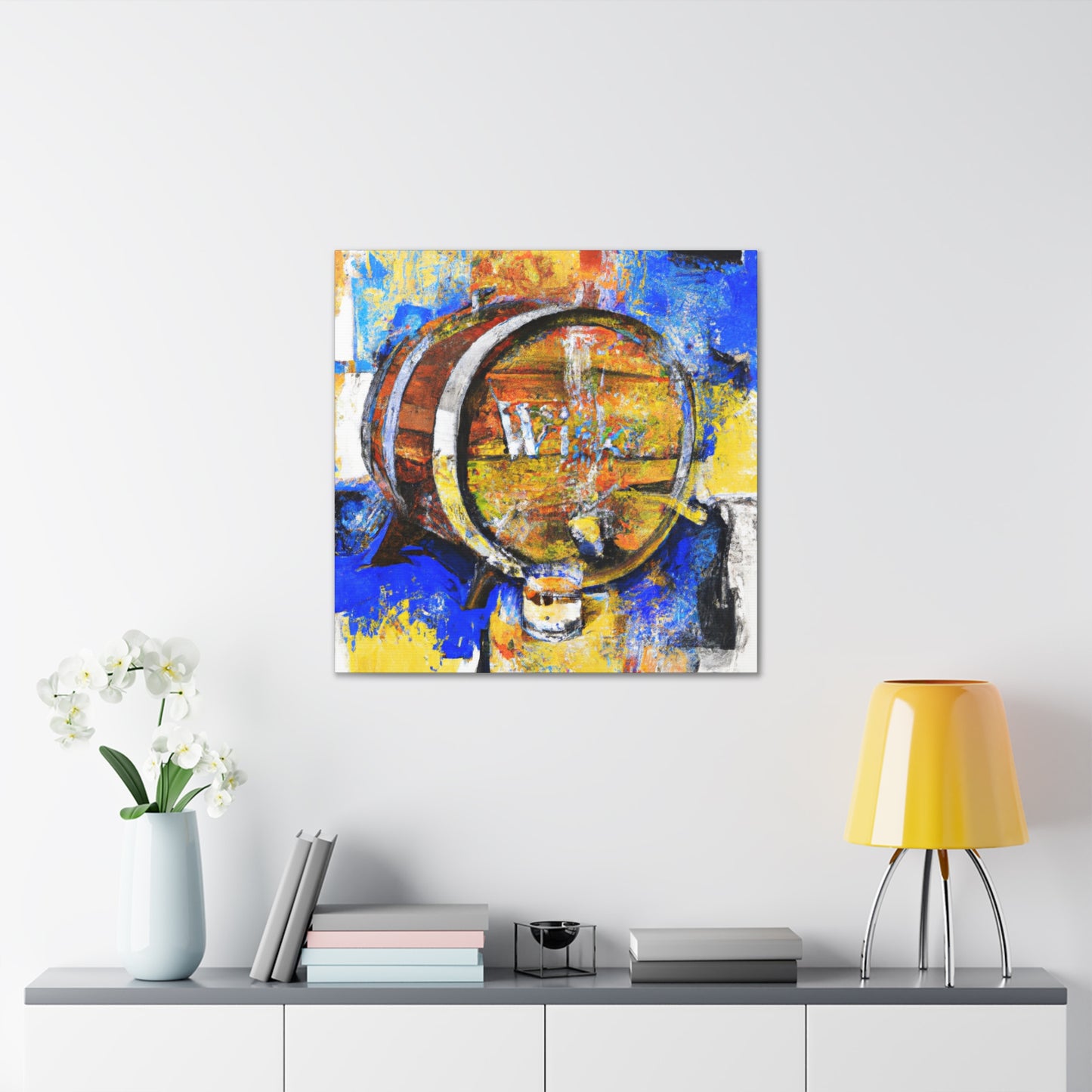 Whiskey Barrel Reflection - Canvas