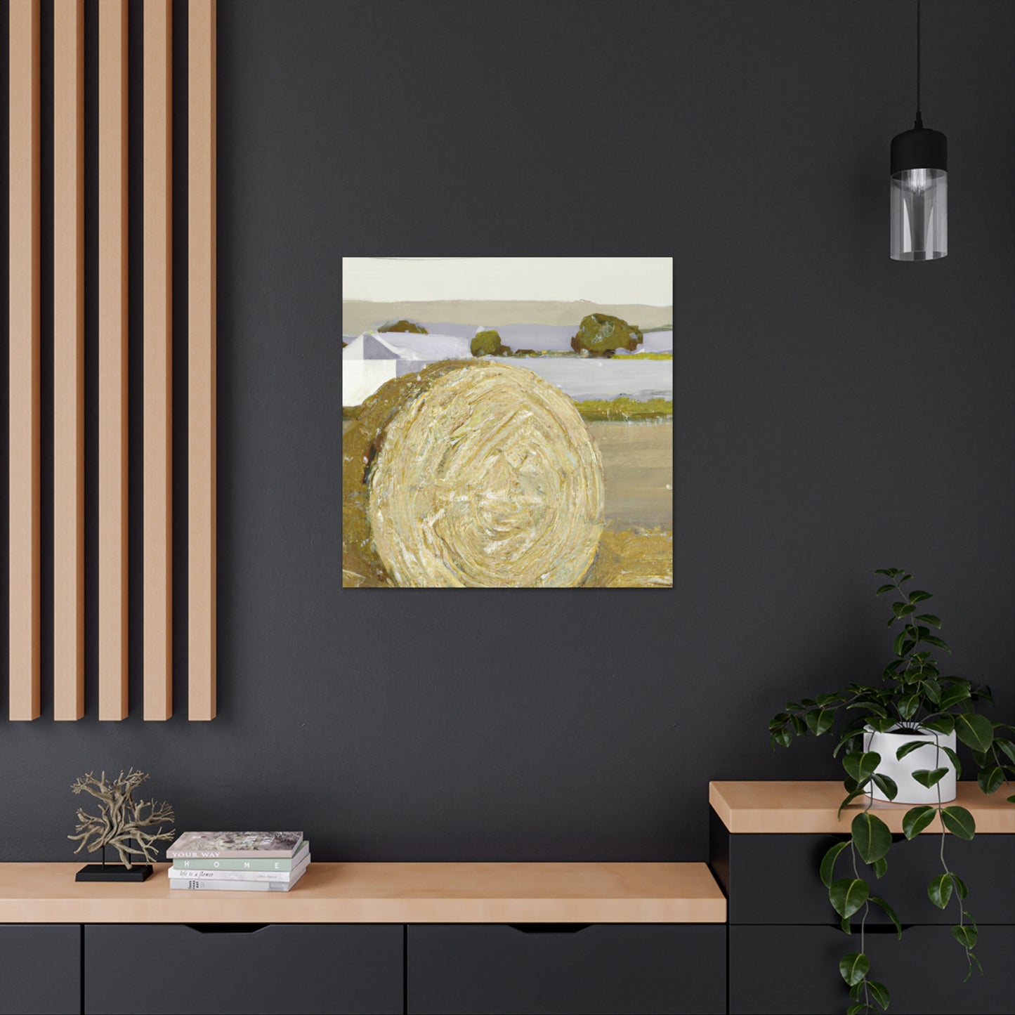 "Hay Bales in Golds" - Canvas