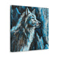 Wolf in Moonlight Glow - Canvas