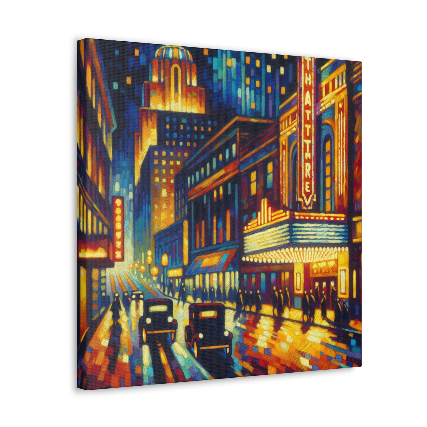 "Starry Curtain Lights" - Canvas