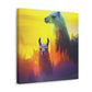 Pensive Llama Dreamscape - Canvas