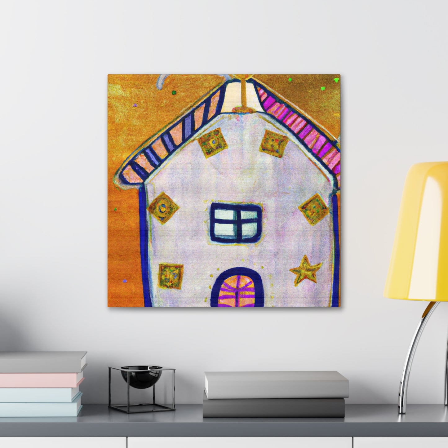 "Gingerbread House Utopia" - Canvas