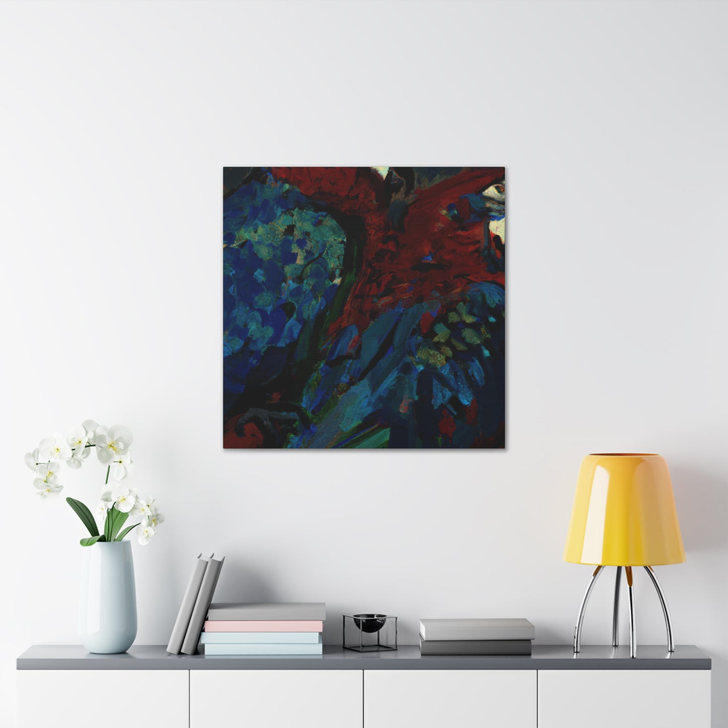 Tropical Parrot Palette - Canvas