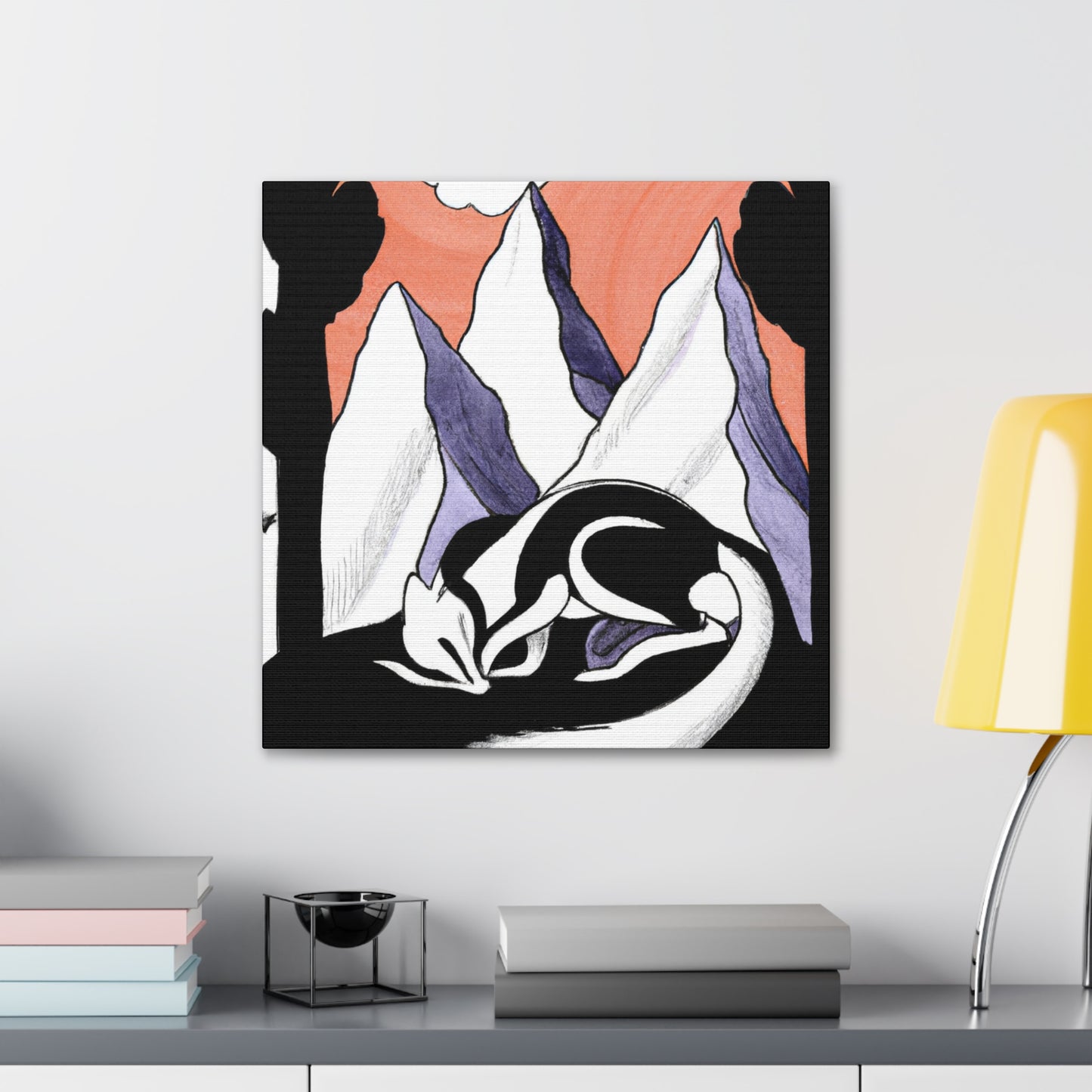 Skunk in Spring Blooms - Canvas