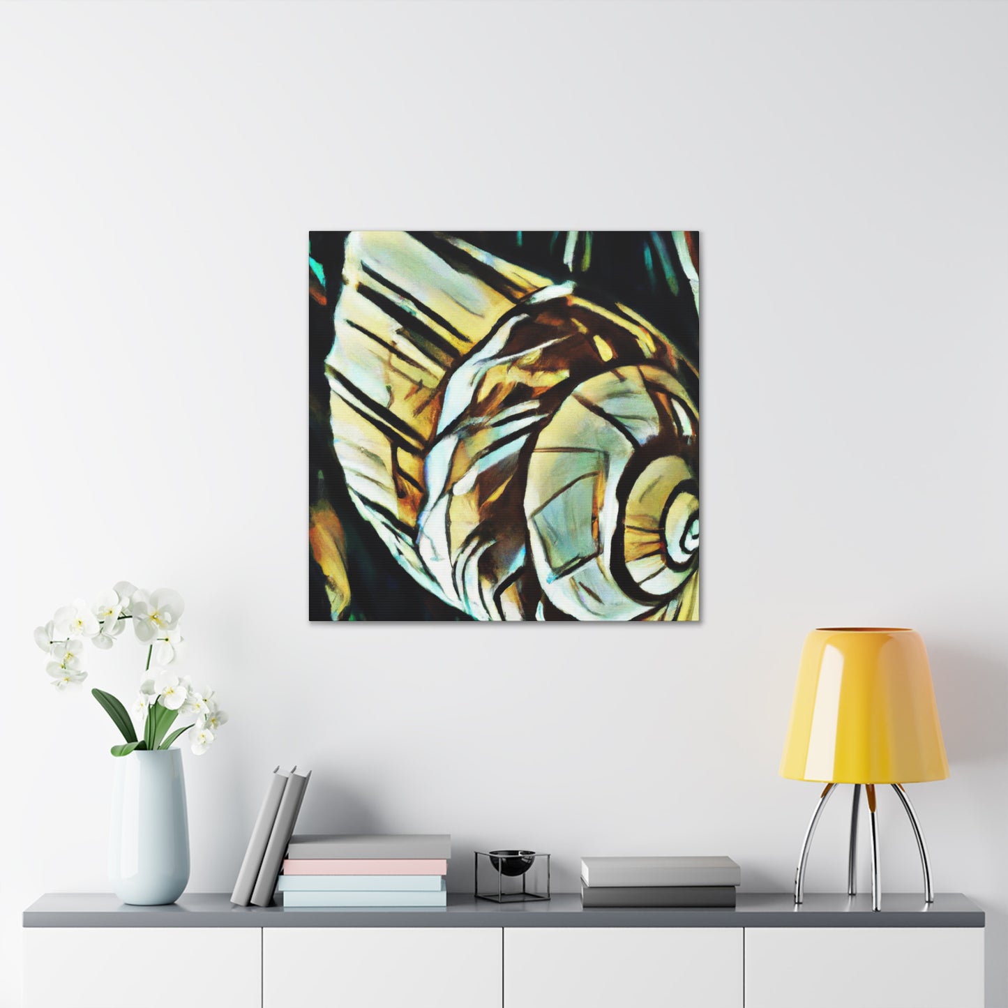 "Clam's Abstraction Embrace" - Canvas