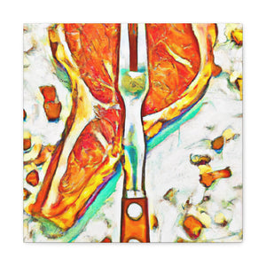 "Sizzling Steak Still-Life" - Canvas