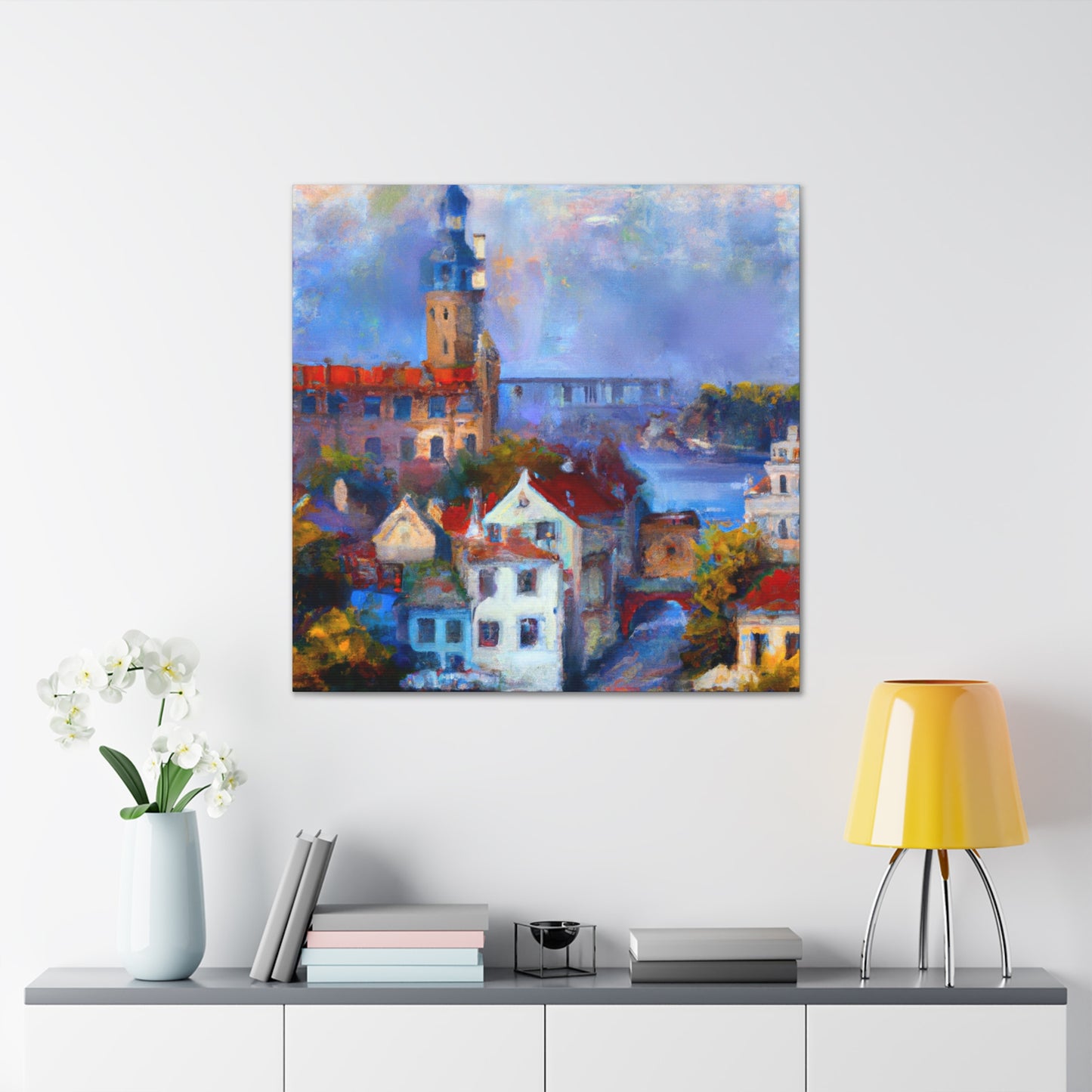 "Tudor Palace Impressionism" - Canvas