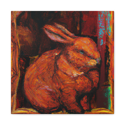 Rabbit in Neoclassicism - Canvas