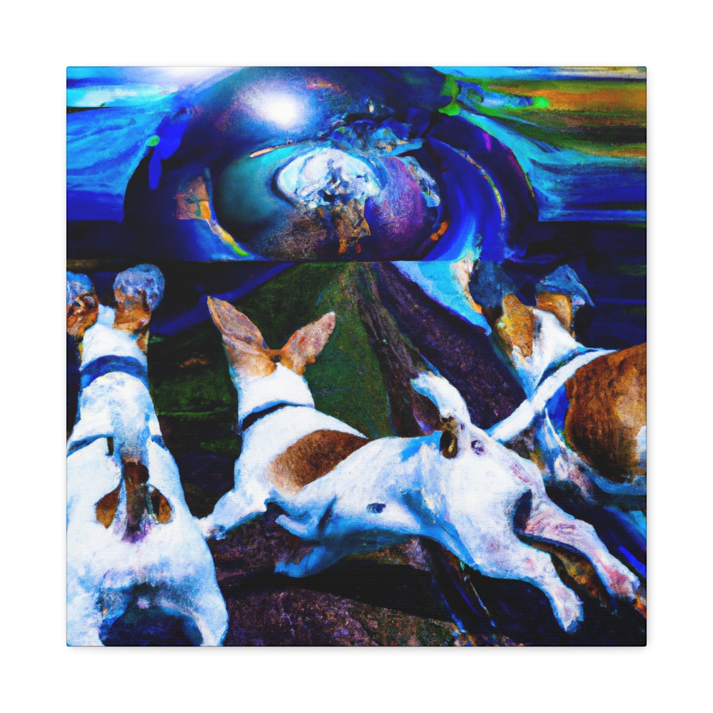 Jack Russell Dreaming. - Canvas