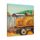 "Hay Wagon Harvest Home" - Canvas