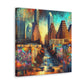 "Vibrant Vintage Austin Vibe" - Canvas