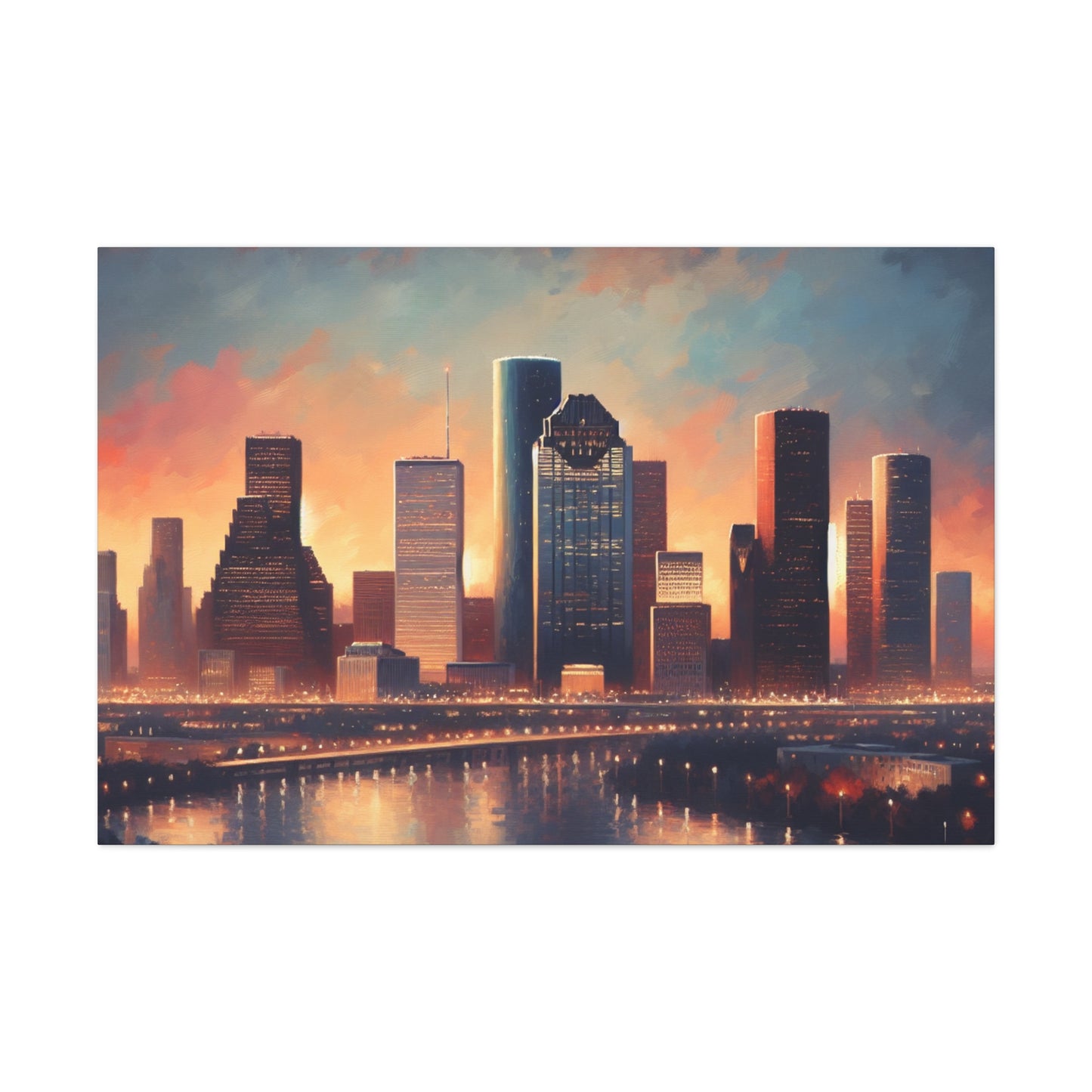 Urban Vortex: Houston Perspective - Canvas