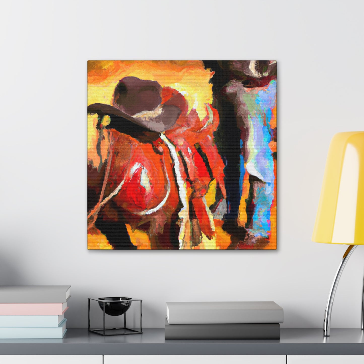 "Saddle in Sunrise Hues" - Canvas