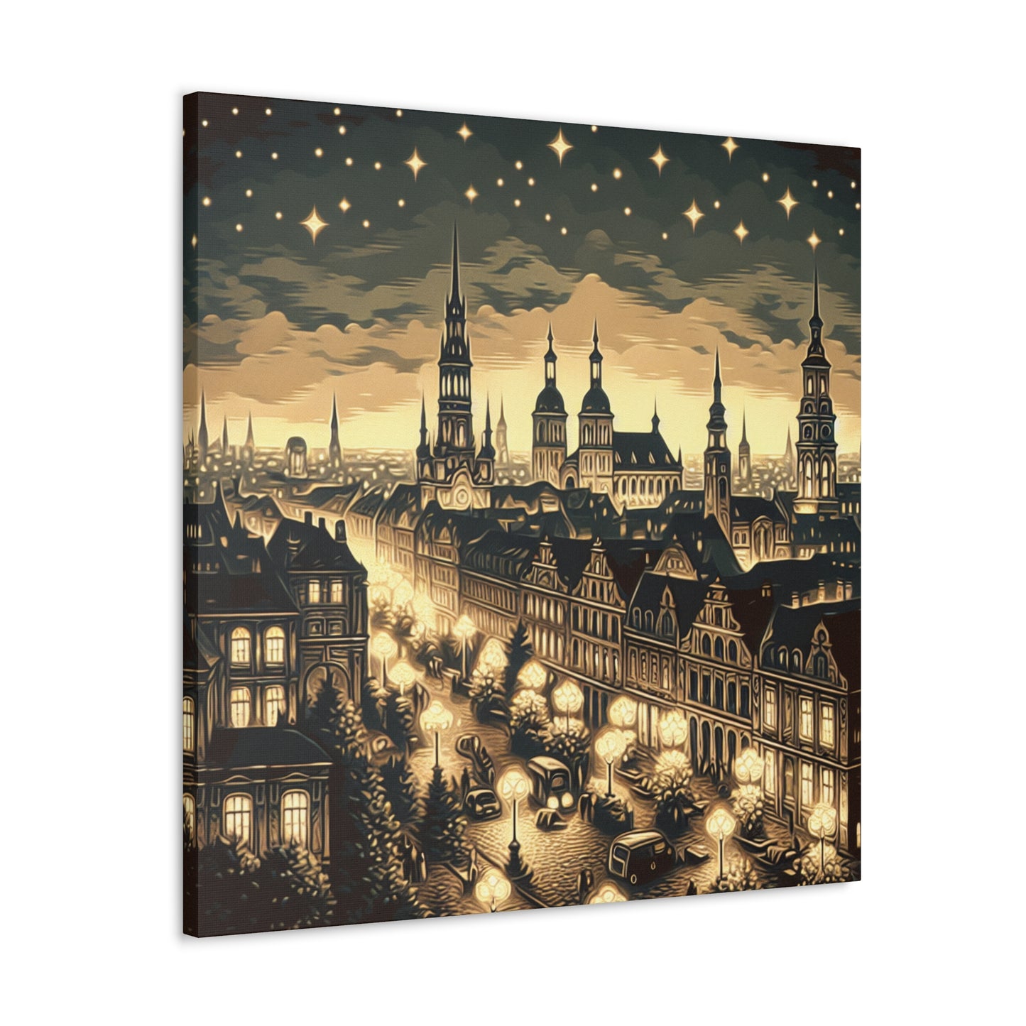 Midnight Urban Splendor - Canvas