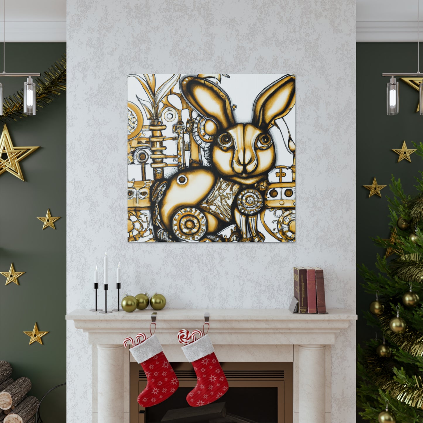 Rabbit in Steamsteel - Canvas