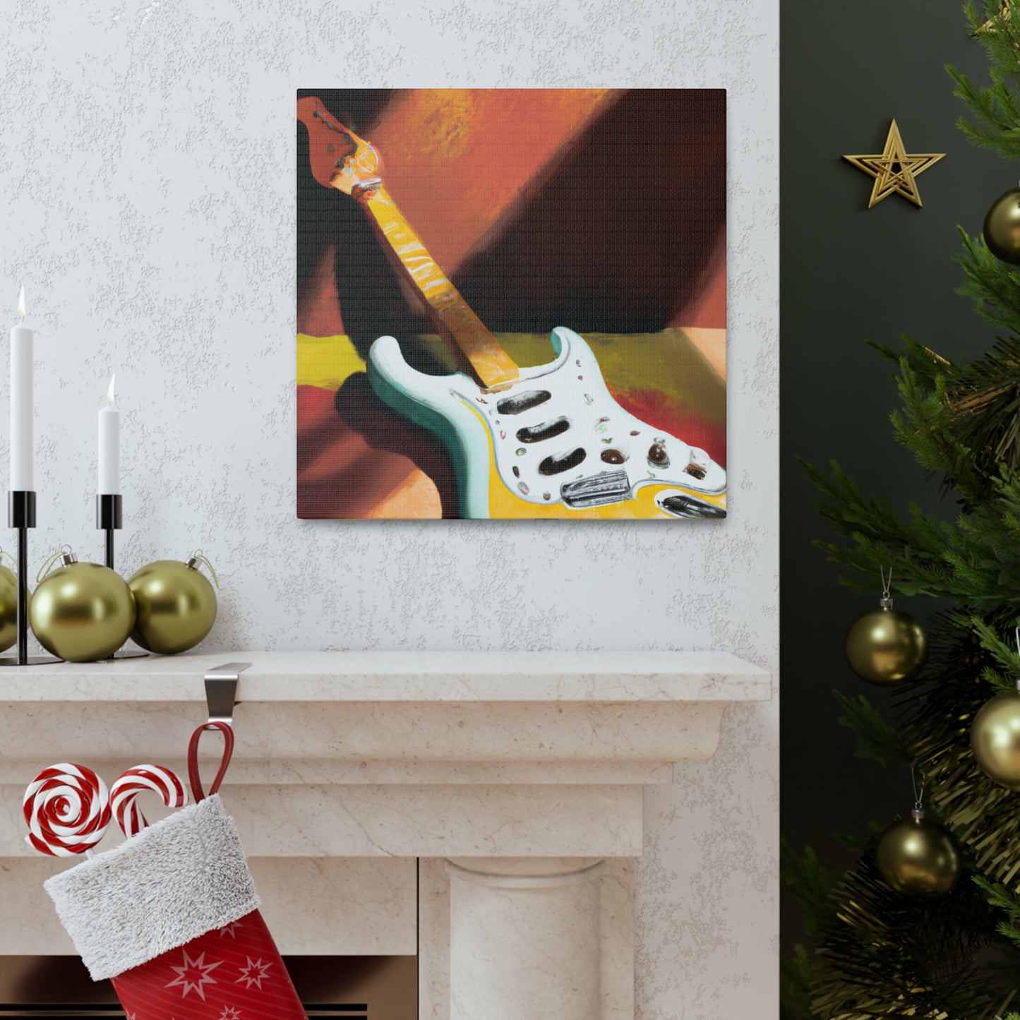 "Fender's Jazz Deco" - Canvas