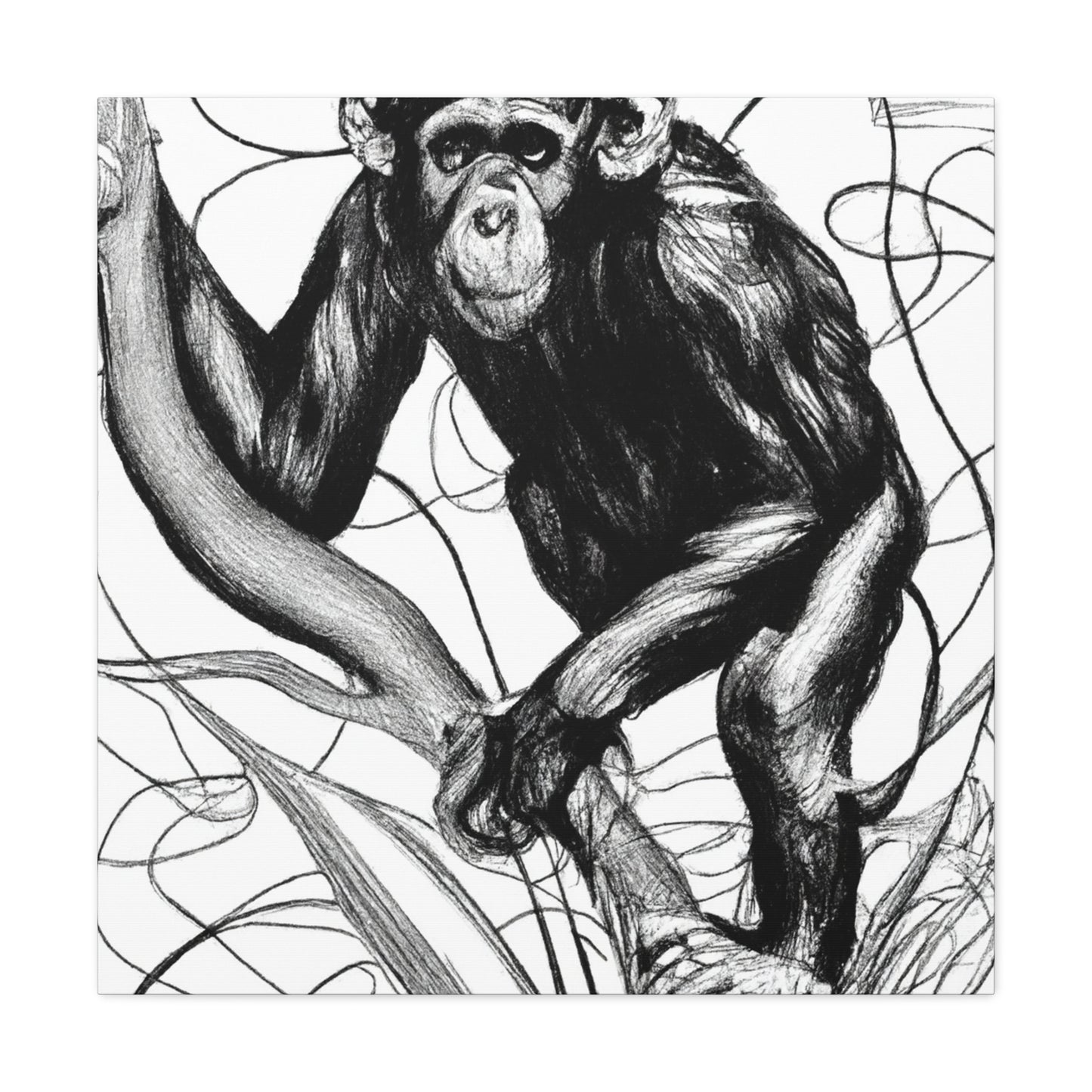 Chimpanzee in Hyperrealism - Canvas